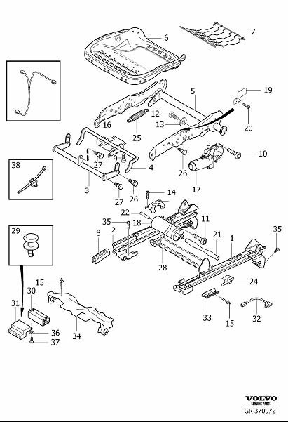 Diagram Subframe for seat, electrical adjustment for your 2014 Volvo XC60   