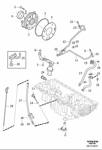 Diagram Oil pump and line for your 2020 Volvo XC60   