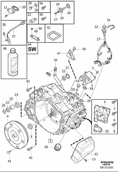 Diagram Automatic transmission for your 2010 Volvo XC70  3.2l 6 cylinder 