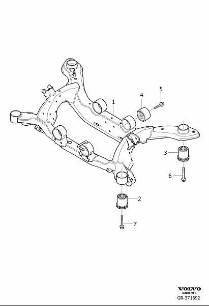 Diagram Subframe erad for your Volvo S60 Cross Country  