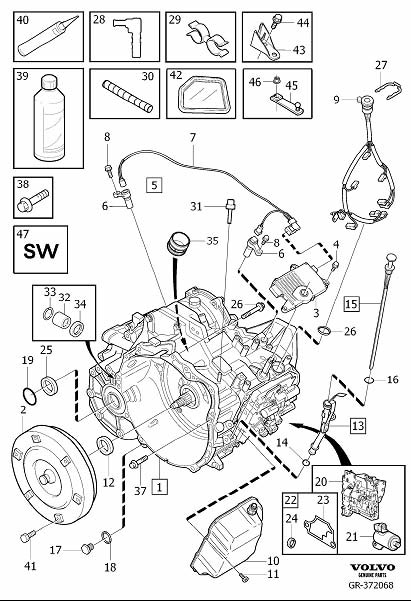 Diagram Automatic transmission for your 2006 Volvo S40   