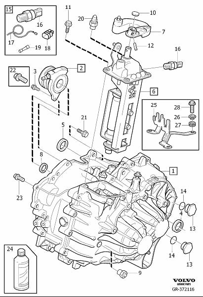 Diagram Gearbox, manual for your 2005 Volvo S40   