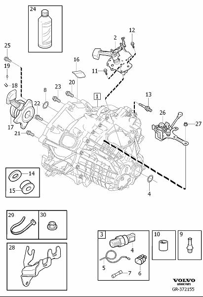 Le diagramme Boîte de vitesses manuelle pour votre 2014 Volvo S80   
