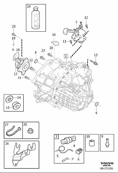 Le diagramme Boîte de vitesses manuelle pour votre 2014 Volvo S80   