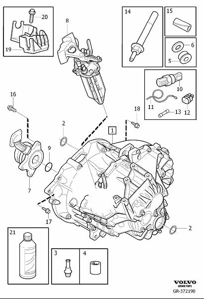 Le diagramme Boîte de vitesses manuelle pour votre 2014 Volvo S80   
