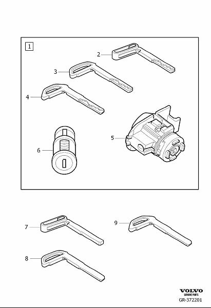Diagram Lock kits for your Volvo