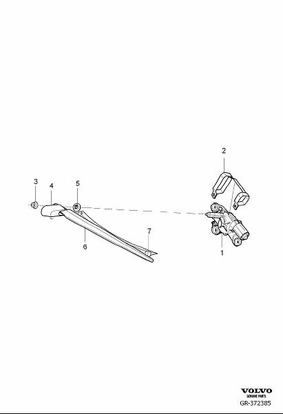 Diagram Rear window wiper for your 2000 Volvo S40   