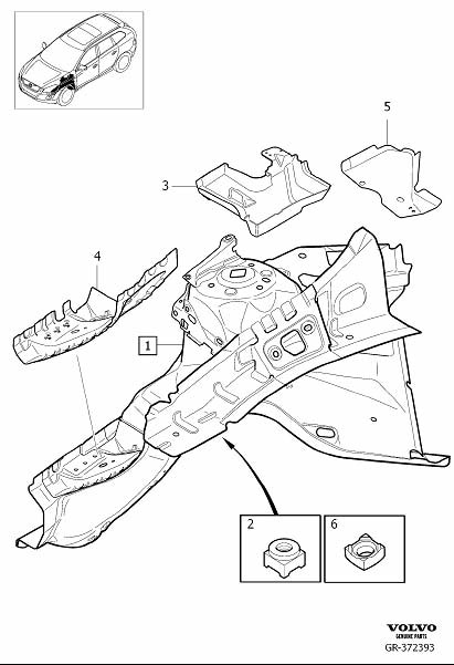 Diagram Wheel housing front for your 2015 Volvo XC60   