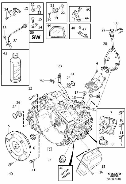 Diagram Automatic transmission for your 2001 Volvo S60   