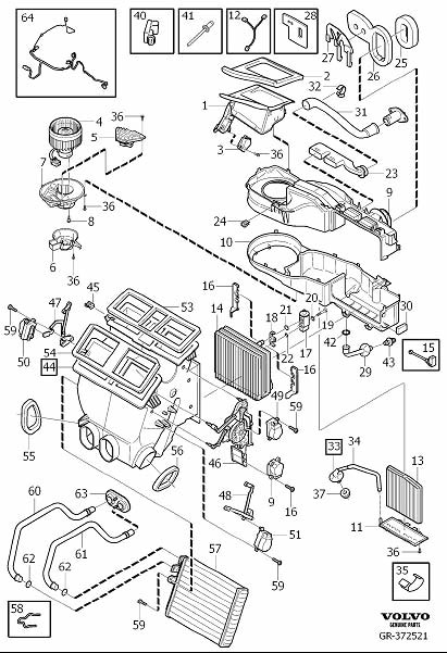 Diagram Climate unit assembly for your 2010 Volvo S40   