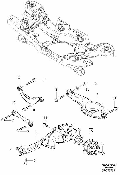 Diagram Rear suspension for your 2015 Volvo XC60  2.0l 4 cylinder Turbo 