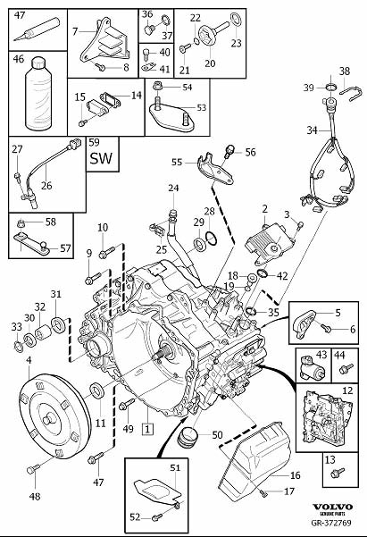 Diagram Automatic transmission for your 1999 Volvo S80   