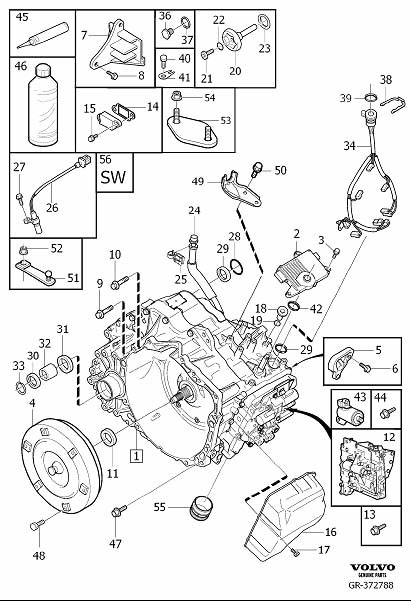 Diagram Automatic transmission for your 1999 Volvo S80   