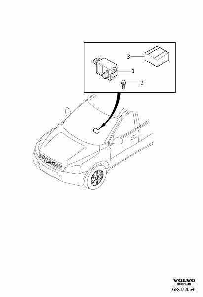 Diagram Body sensor cluster stability sensor (bsc) for your 1998 Volvo V70   