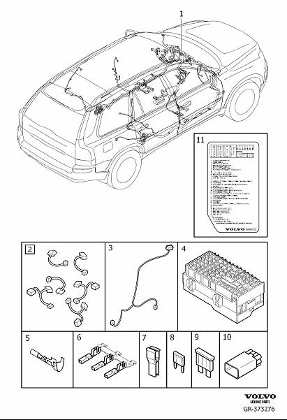Diagram Cable harness dashboard for your 2009 Volvo XC90   