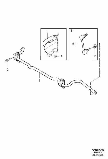 Diagram Anti-roll bar rear for your Volvo XC90  
