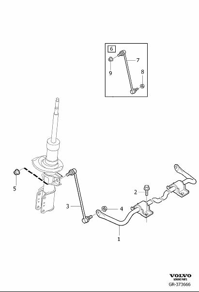 Diagram Anti-roll bar front for your 2019 Volvo V60 Cross Country   