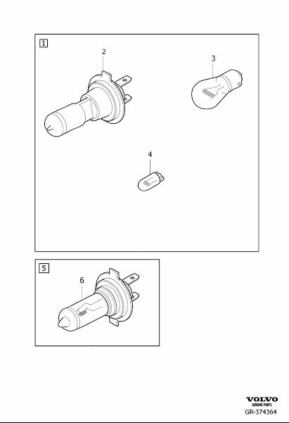 Diagram Bulb kit for your 2008 Volvo S40   