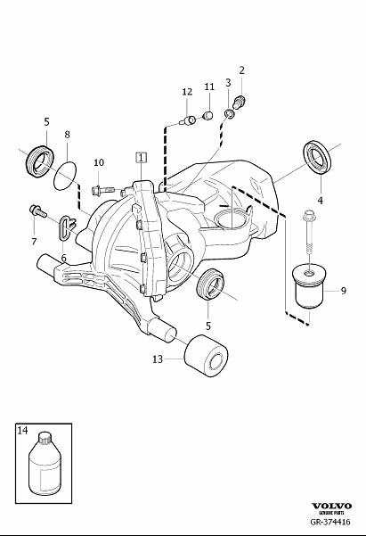 Diagram Final drive for your 2014 Volvo XC60   