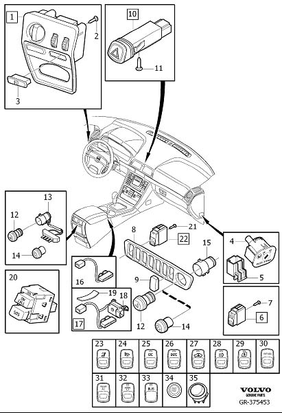Diagram Switch other for your 2005 Volvo XC90   