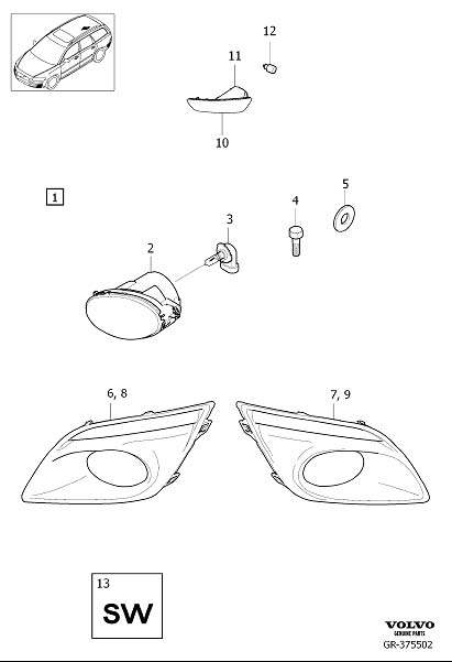 Diagram Fog lamp for your 2021 Volvo XC60   