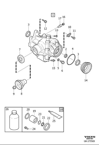 Diagram Bevel gear, Angle gear for your 2024 Volvo XC60   