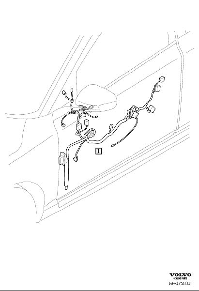 Diagram Cable harness passenger door, cable harness driver's door for your 2012 Volvo XC60   