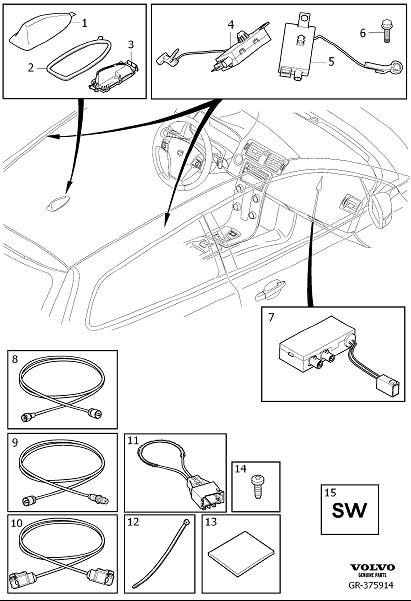 Diagram Antenna system for your 2019 Volvo XC60   