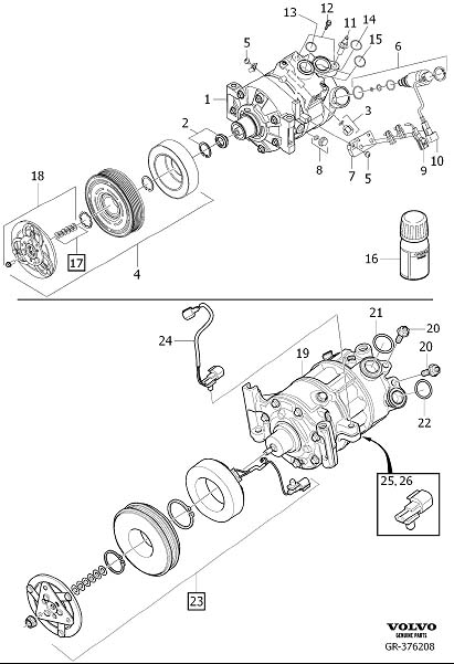 Diagram Compressor for your 2008 Volvo V70   
