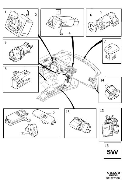 Diagram Switch other for your 1999 Volvo V70   