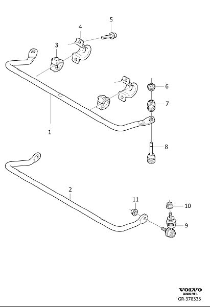Diagram Anti-roll bar rear for your 2013 Volvo
