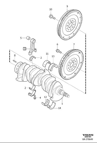 Diagram Crank mechanism for your 2013 Volvo