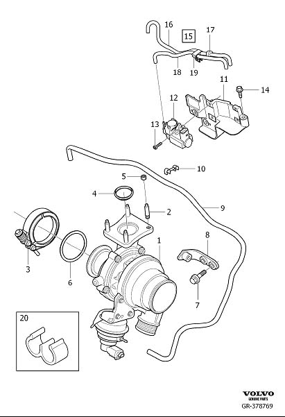 Diagram Turbocharger, compressor exhaust for your Volvo