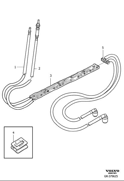 Diagram Fuel lines from tank to engine for your 2024 Volvo XC60   