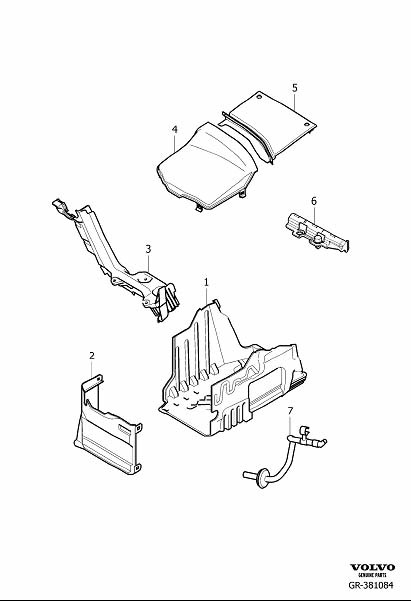 Diagram Battery box and mounting parts for your 2023 Volvo XC60   