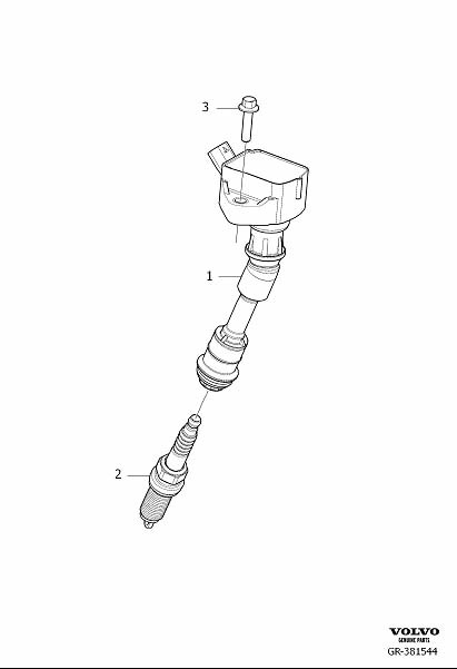 Diagram Ignition coil, spark plug, ignition cable for your 2016 Volvo XC60   