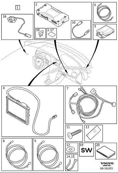 Diagram Sensus connected touch (acu) accessory for your 2024 Volvo XC60   