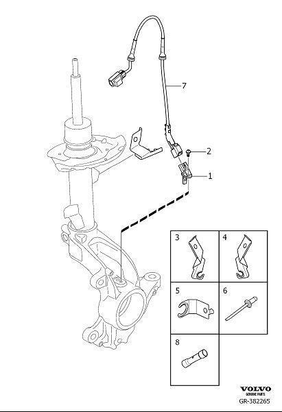Diagram Abs sensor front for your 2024 Volvo S90   