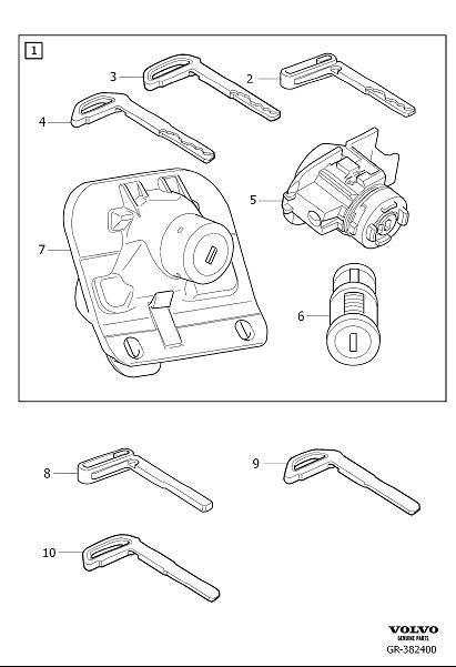 Diagram Lock kits for your 2020 Volvo XC60   