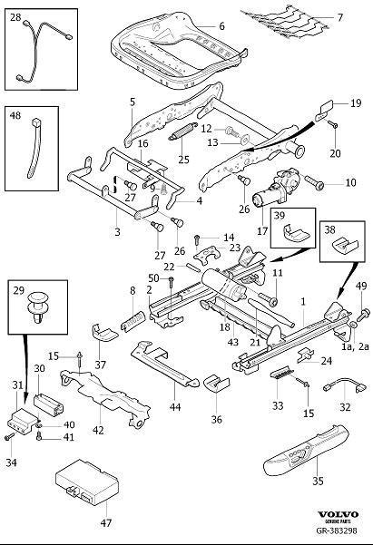 Diagram Subframe for seat, electrical adjustment for your 2006 Volvo S60   