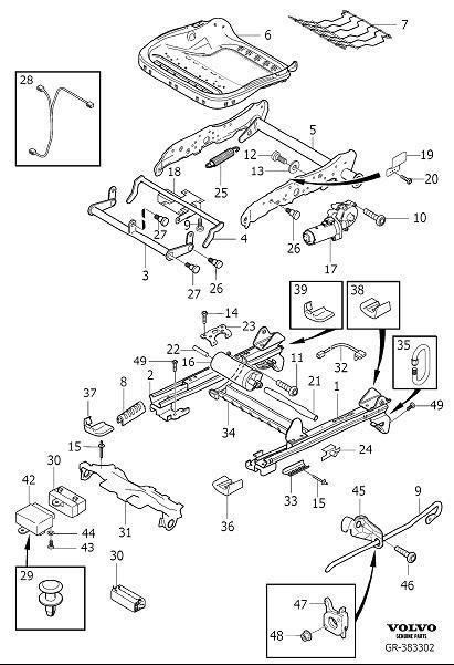 Diagram Subframe for seat, electrical adjustment for your 2008 Volvo C30   