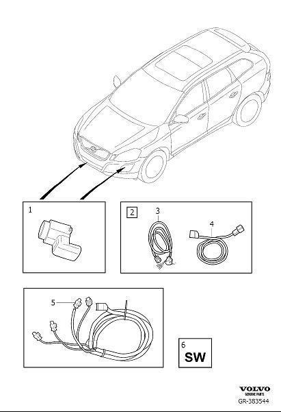 Diagram Park assist front for your 2024 Volvo XC60   