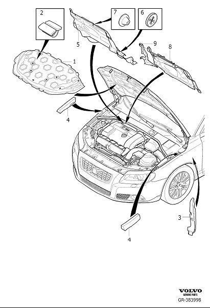 Diagram Insulation engine compartment for your 2024 Volvo XC60   
