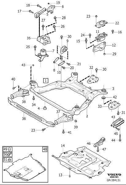 Diagram Engine mountings for your 2022 Volvo S60   