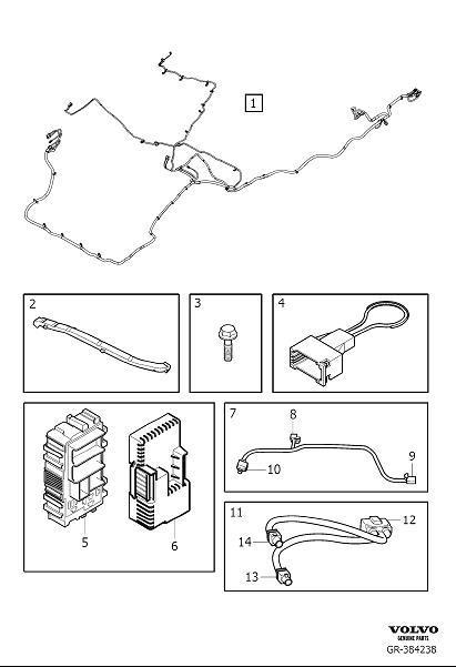 Diagram Cable harness infotainment for your 2005 Volvo S60   