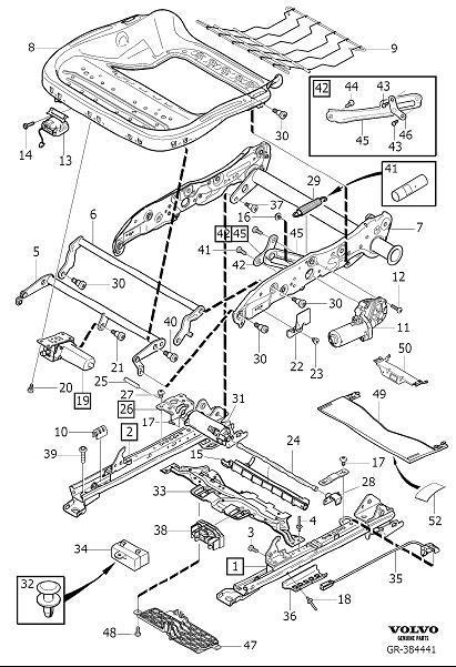 Diagram Subframe for seat, electrical adjustment for your 2022 Volvo XC60   
