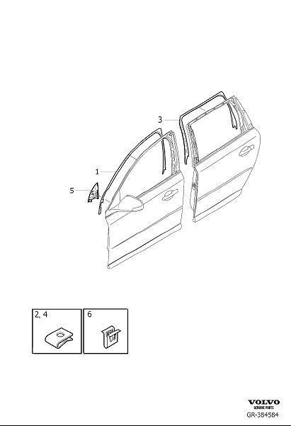 Diagram Side panel passenger compartment for your 1998 Volvo V70   
