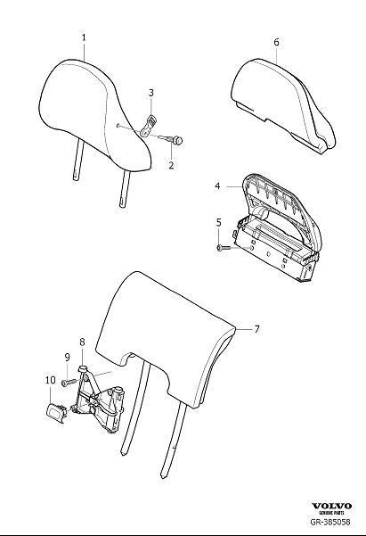 Diagram Head restraint for your 2018 Volvo XC60   