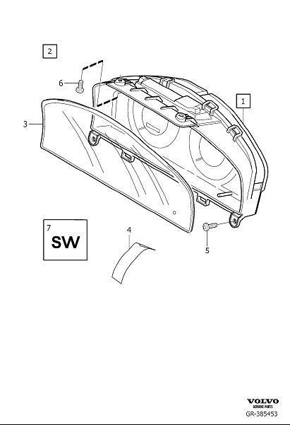 Diagram Combined instrument for your Volvo S60 Cross Country  