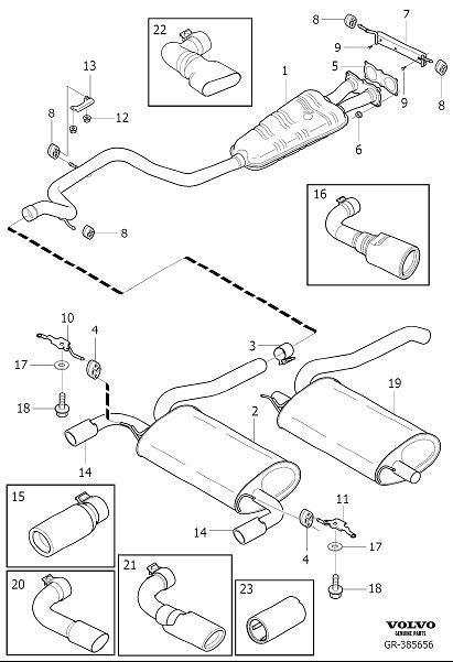 Diagram Exhaust system for your Volvo XC60  
